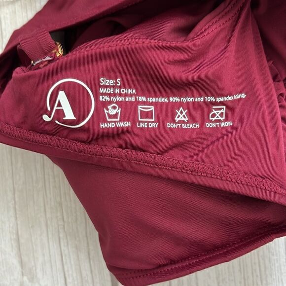 Andie Swim Cartagena Bikini Swim Top Size Small V-Neck Bandeau - Picture 6 of 8